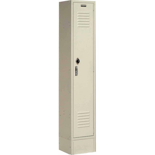 Global Industrial Louvered Door Locker, 15 in W, 18 in D, 78 in H, Tan 652172TN - main